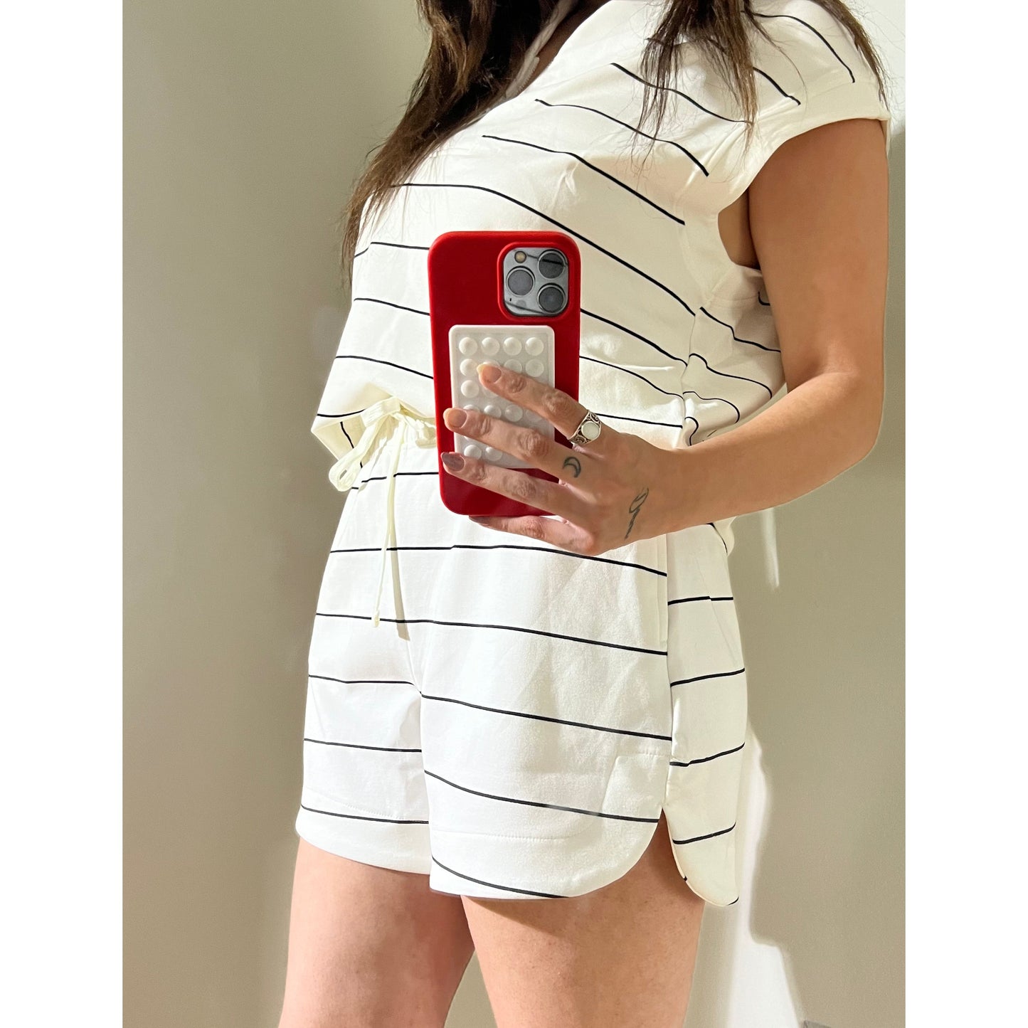 Carly Scuba Stripe Shorts