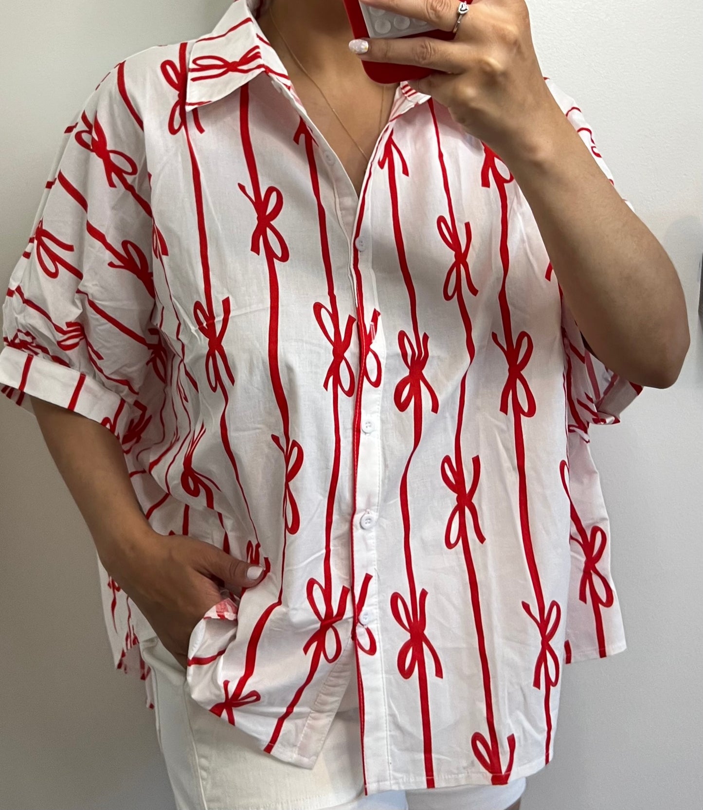 Taylor Bow Button Down