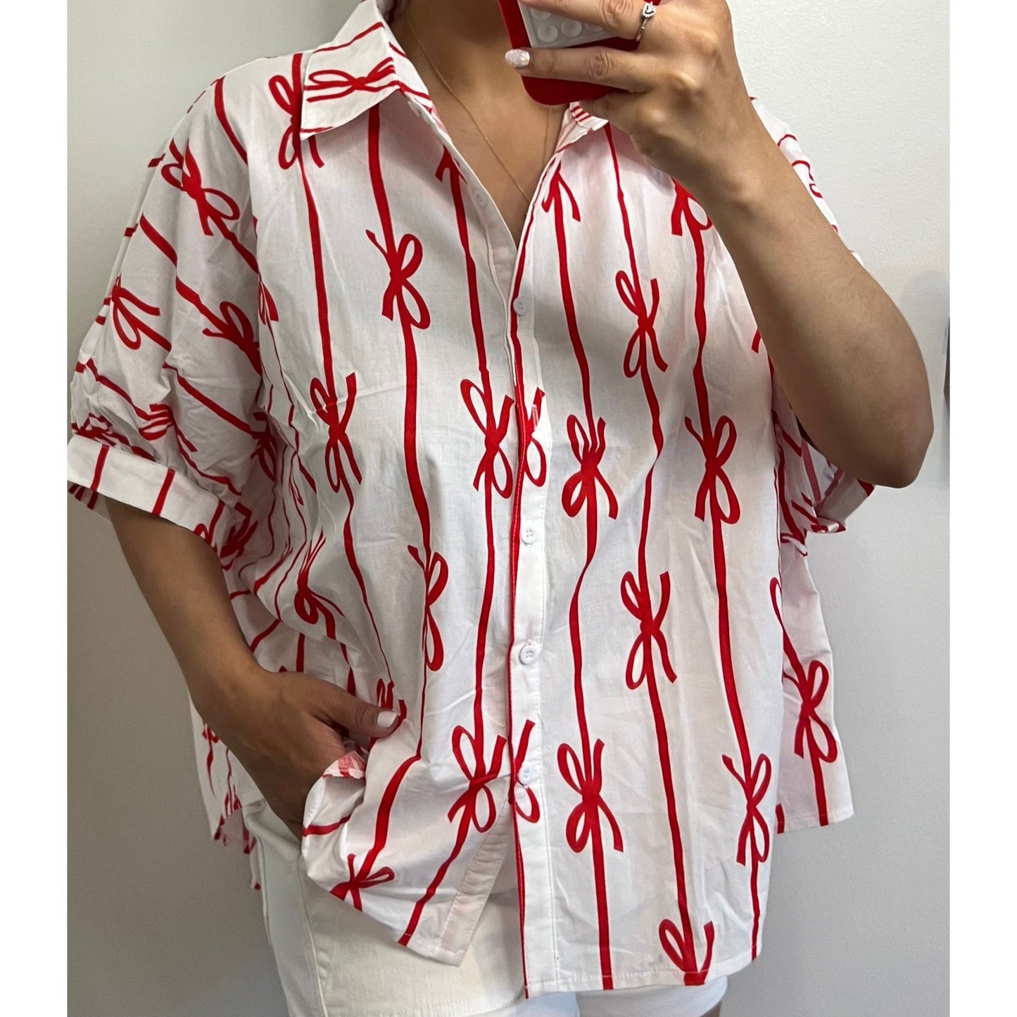 Taylor Bow Button Down