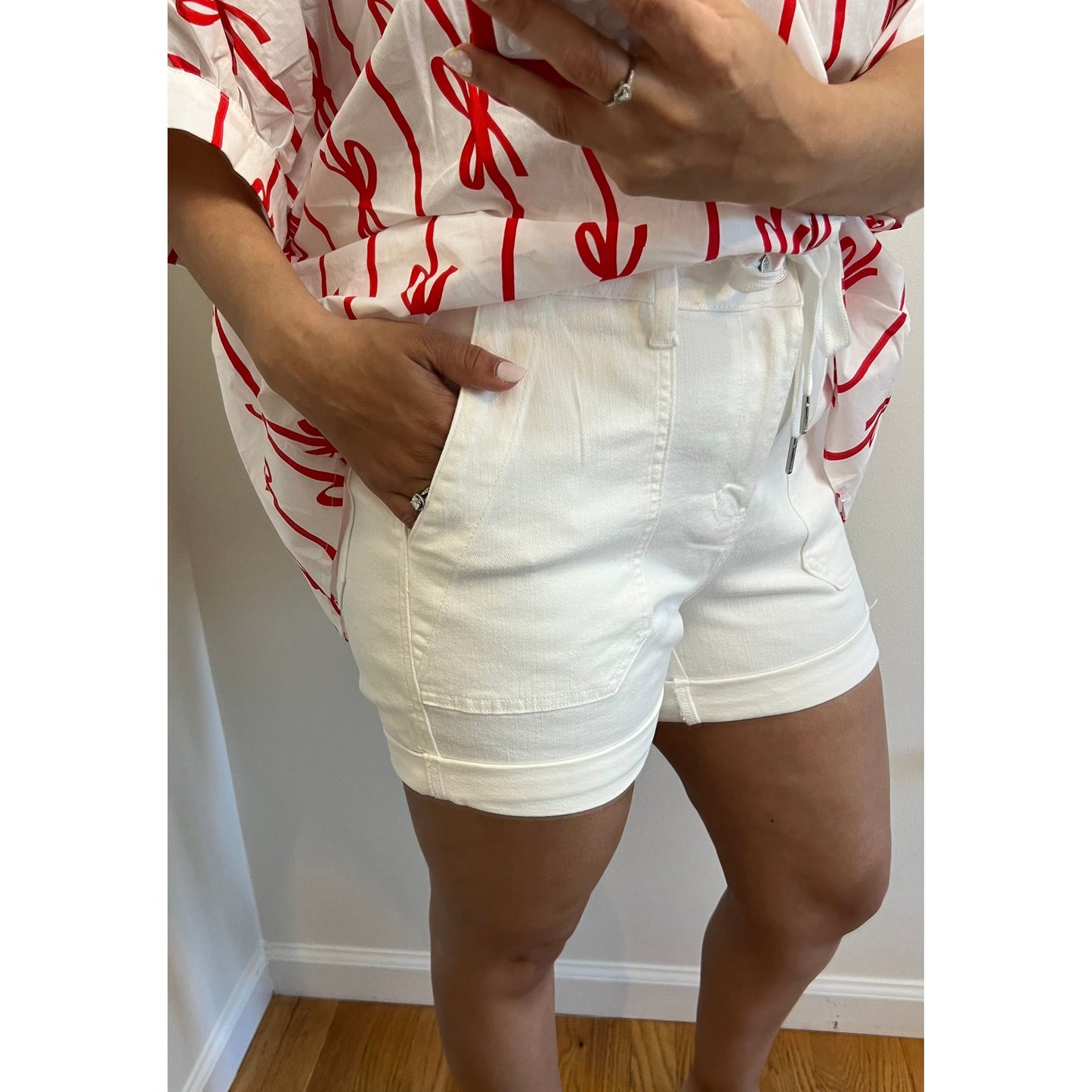 Sadie Jogger Short- White