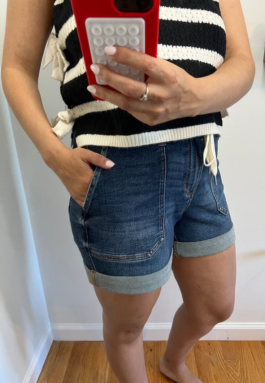 Sadie Jogger Short- Denim