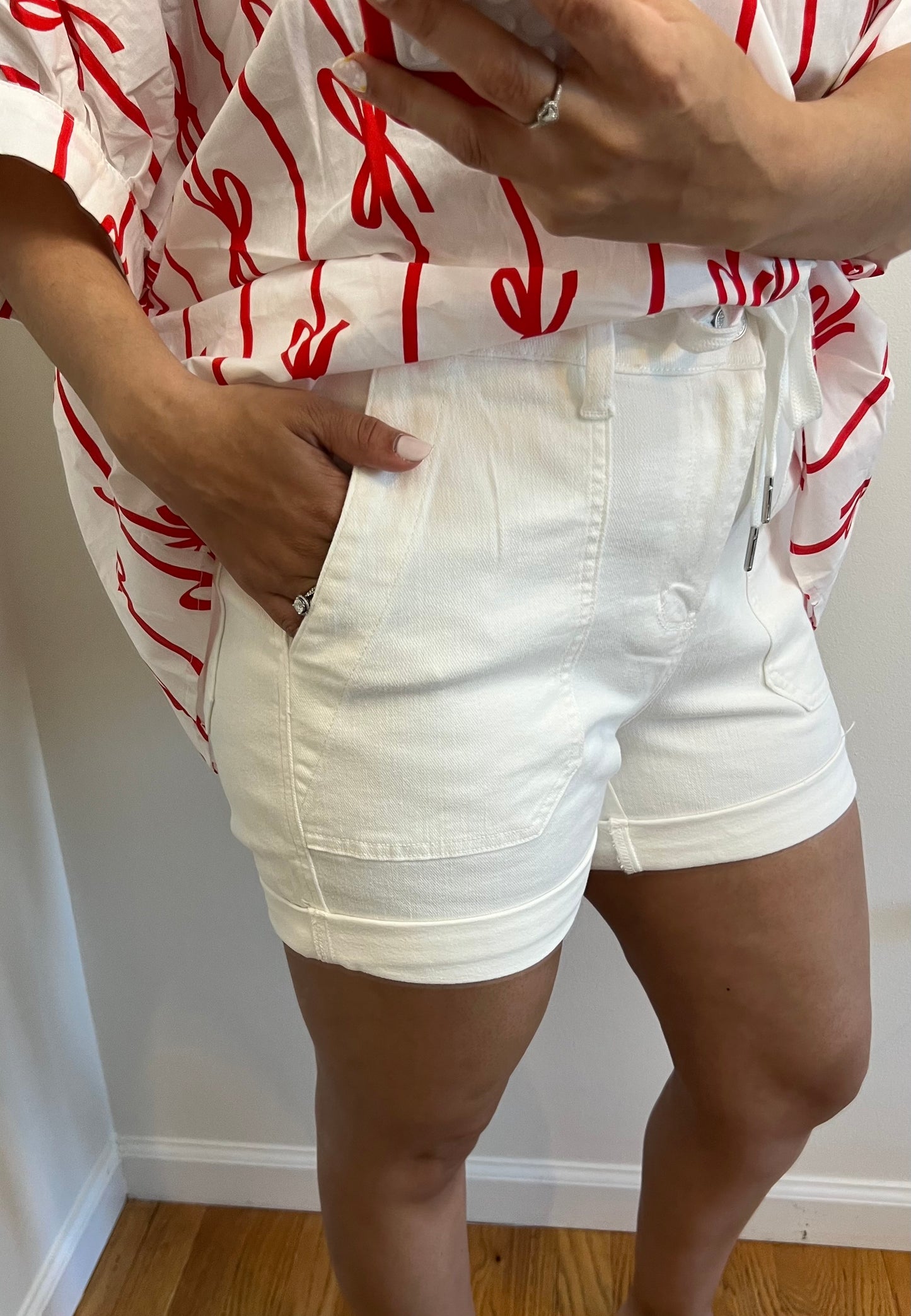 Sadie Jogger Short- White